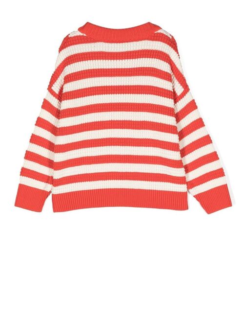 Mini Rodini logo-patch striped jumper