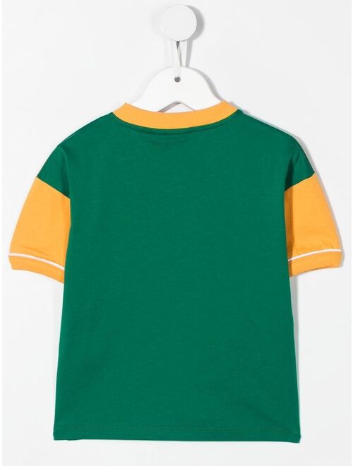 Mini Rodini logo colour-block T-shirt