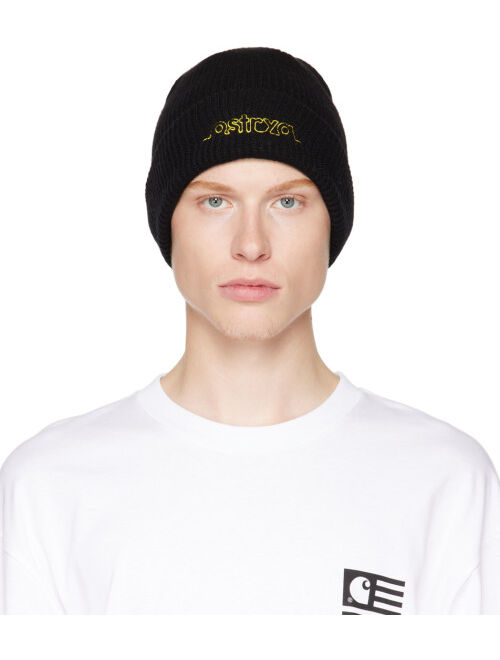 Ostrya Black Script Beanie