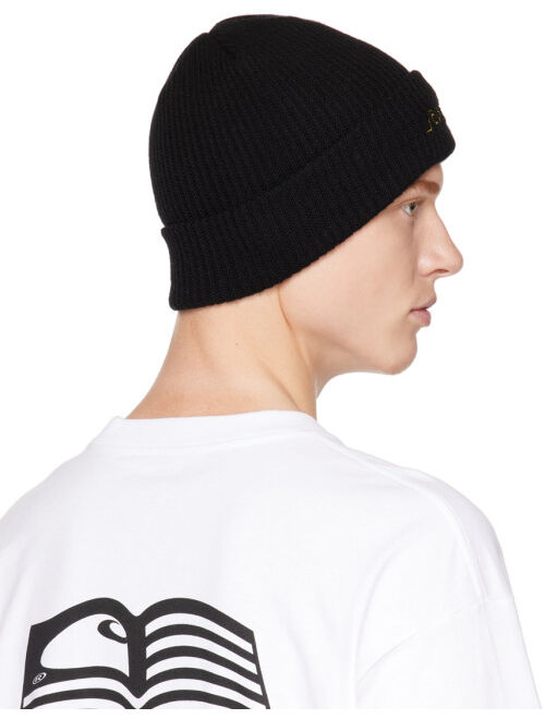 Ostrya Black Script Beanie