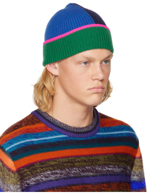 Paul Smith Multicolor Half & Half Beanie