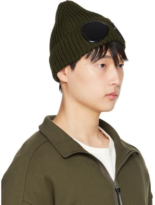 C.P. Company Khaki Merino Wool Goggle Beanie