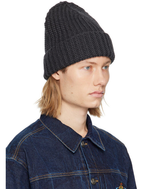 Vivienne Westwood Gray Classic Beanie