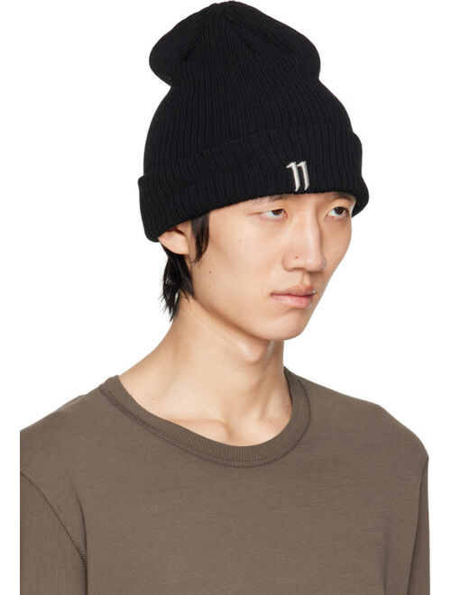 11 by Boris Bidjan Saberi Black Ribbed Beanie