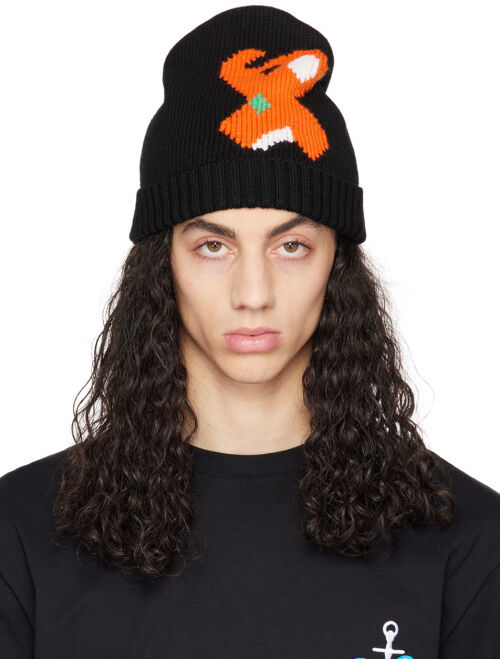 JW Anderson Black Elephant Beanie