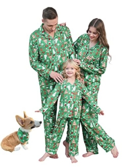 Oklady Family Christmas Pajamas Xmas Pajamas Matching Sets Soft Top Pants Sleepwear Holiday PJs for Couples Kids Baby