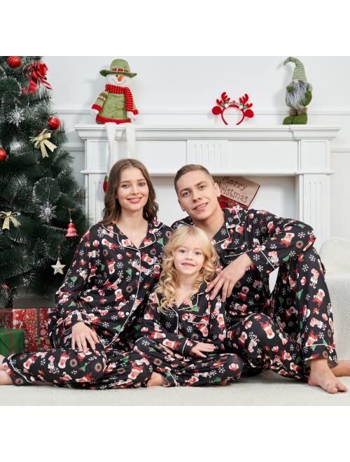 Oklady Family Christmas Pajamas Xmas Pajamas Matching Sets Soft Top Pants Sleepwear Holiday PJs for Couples Kids Baby