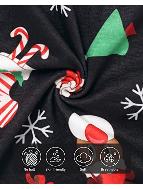 Oklady Family Christmas Pajamas Xmas Pajamas Matching Sets Soft Top Pants Sleepwear Holiday PJs for Couples Kids Baby