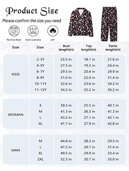 Oklady Family Christmas Pajamas Xmas Pajamas Matching Sets Soft Top Pants Sleepwear Holiday PJs for Couples Kids Baby