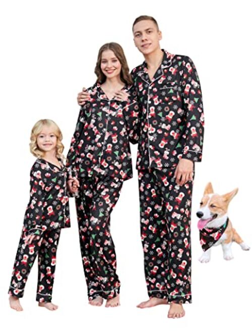 Oklady Family Christmas Pajamas Xmas Pajamas Matching Sets Soft Top Pants Sleepwear Holiday PJs for Couples Kids Baby