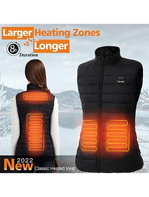 Eskreka Heated Vest Women with Battery Pack Included Rechargeable, Womens Heated Jacket, Lightweight Heated Coat for Outdoor