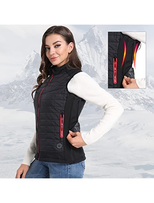 Women's Heated Vest, SUCONBE USB Charging Lightweight Heated Clothing, Heated Jacket for Hunting/Hiking(Battery Not Included)