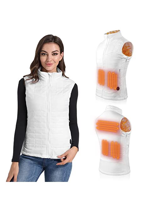 Women's Heated Vest, SUCONBE USB Charging Lightweight Heated Clothing, Heated Jacket for Hunting/Hiking(Battery Not Included)