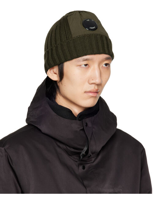 C.P. Company Khaki Wool Lens Beanie