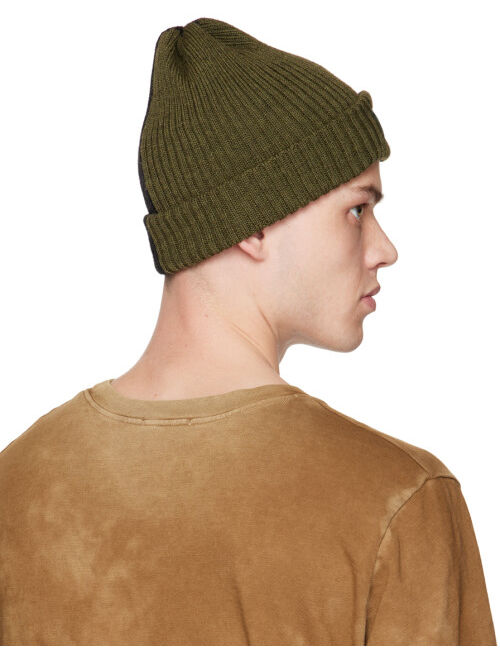 AFIELD OUT Khaki & Black Two-Tone Beanie