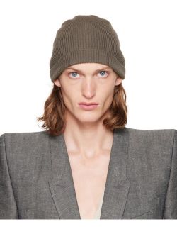 Gray Virgin Wool Beanie