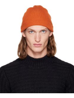 Orange Virgin Wool Beanie