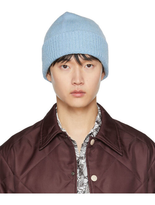 Dries Van Noten Blue Wool Beanie