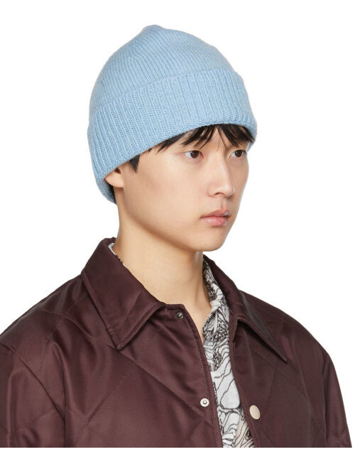 Dries Van Noten Blue Wool Beanie