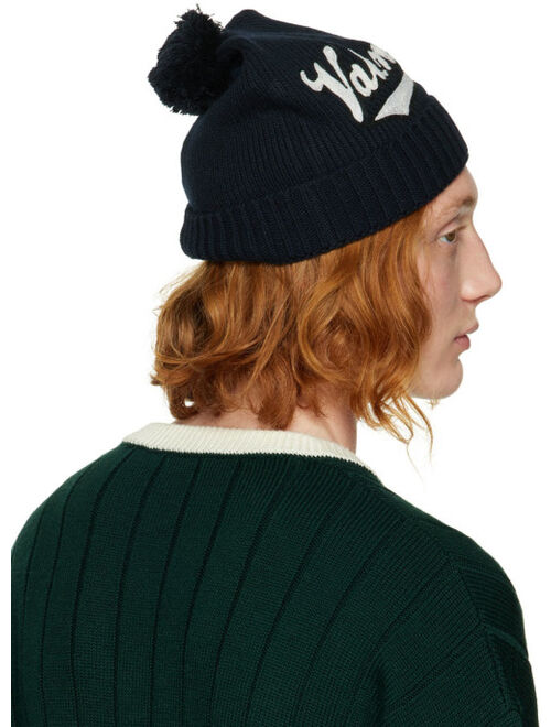 Valentino Garavani Navy Virgin Wool Beanie