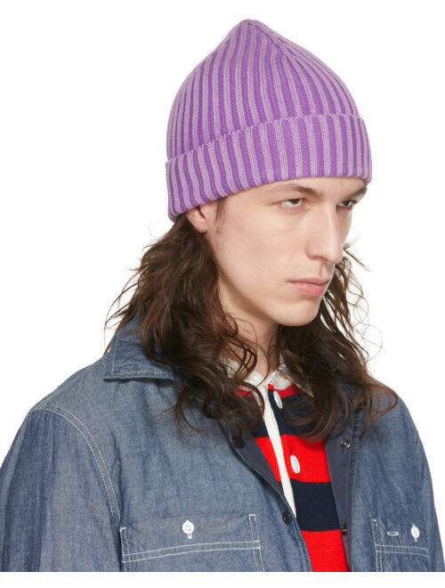 ASPESI Purple Cotton Beanie