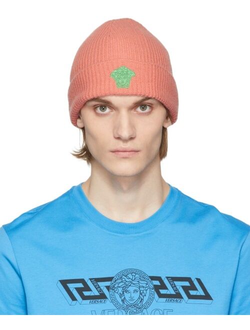 Versace Pink 'La Medusa' Pop Beanie