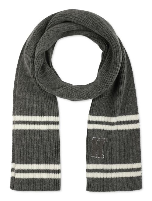 Tommy Hilfiger Men's Varsity Patch Ribbed Logo Scarf