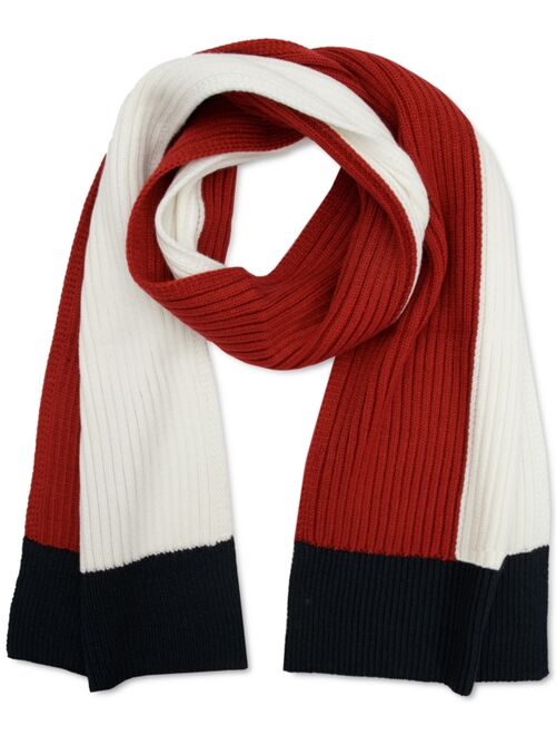 Tommy Hilfiger Men's Colorblock Embroidered Logo Scarf