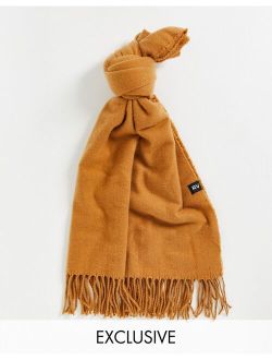 Inspired unisex blanket scarf in beige - CAMEL