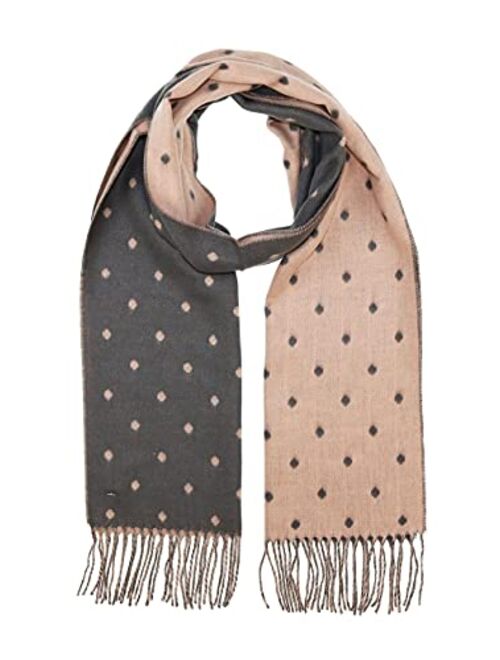 Accessories First Reversible Classic Polka Dots Fashionable Unisex Acrylic Scarf Wrap - Made in Germany