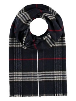 V. Fraas Men's Cashmink Classic Plaid Muffler