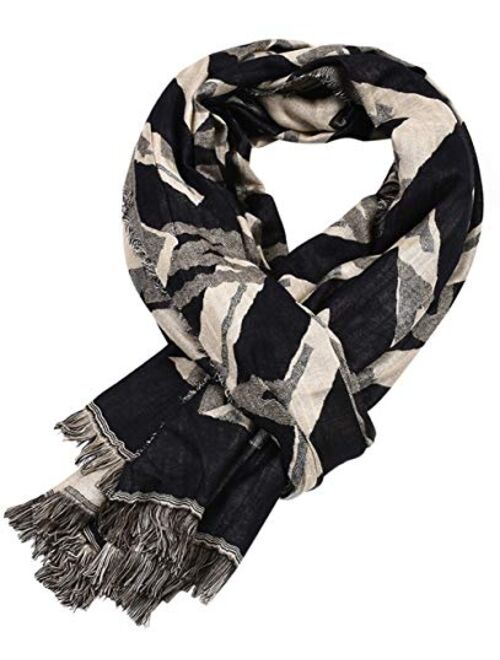 Runtlly Men's Soft Lightweight Scarves Warm Crinkle Fashion Warm Autumn Winter Scarf