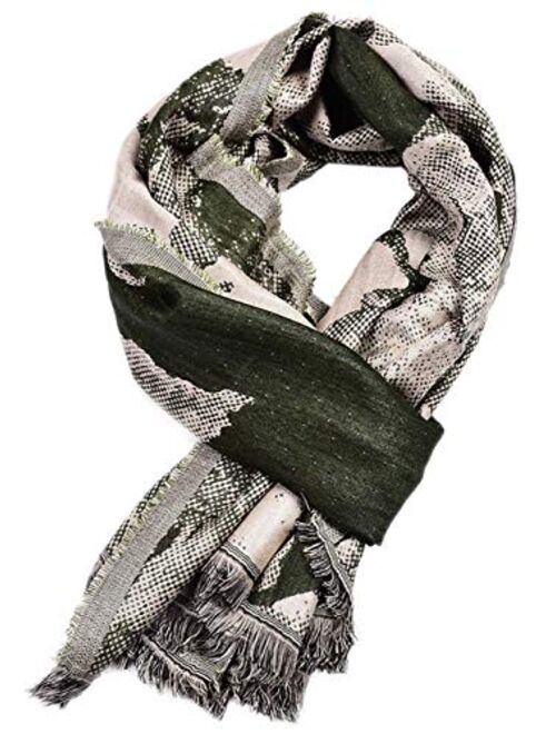 Runtlly Men's Soft Lightweight Scarves Warm Crinkle Fashion Warm Autumn Winter Scarf