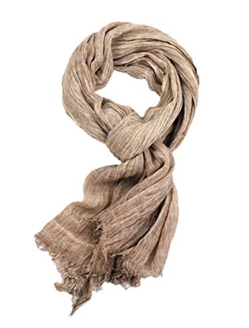 Runtlly Men's Soft Lightweight Scarves Warm Crinkle Fashion Warm Autumn Winter Scarf