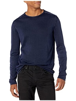 John Varvatos Long Sleeve Crew Neck in Acid Wash Y1833U4B