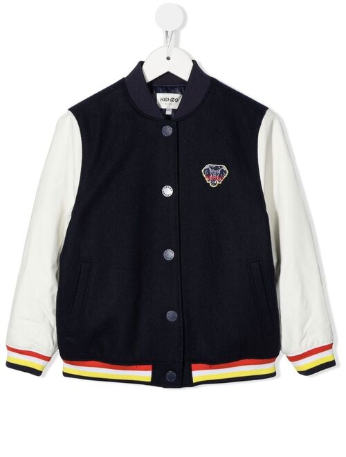 Kenzo Kids elephant-graphic bomber jacket