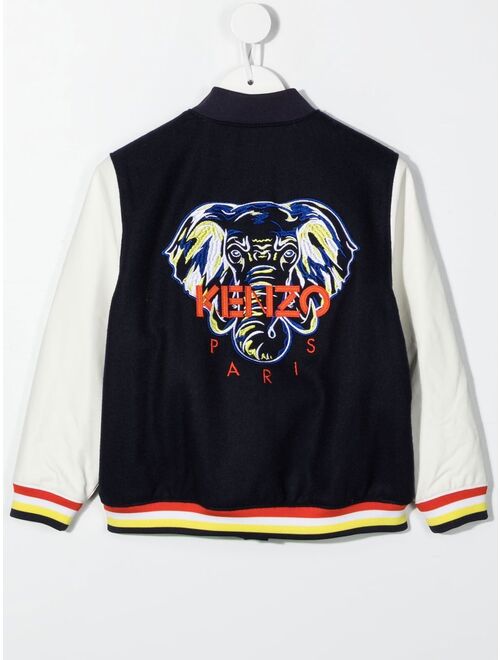 Kenzo Kids elephant-graphic bomber jacket