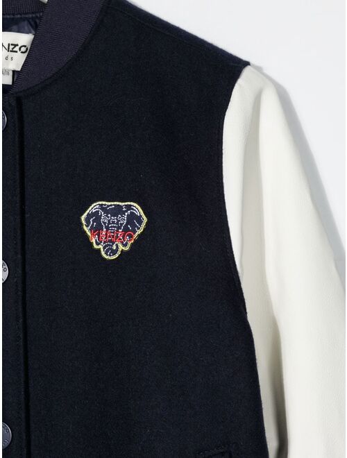 Kenzo Kids elephant-graphic bomber jacket