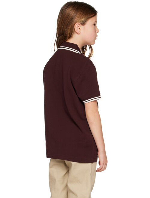 FRED PERRY Kids Burgundy Twin Tipped Polo