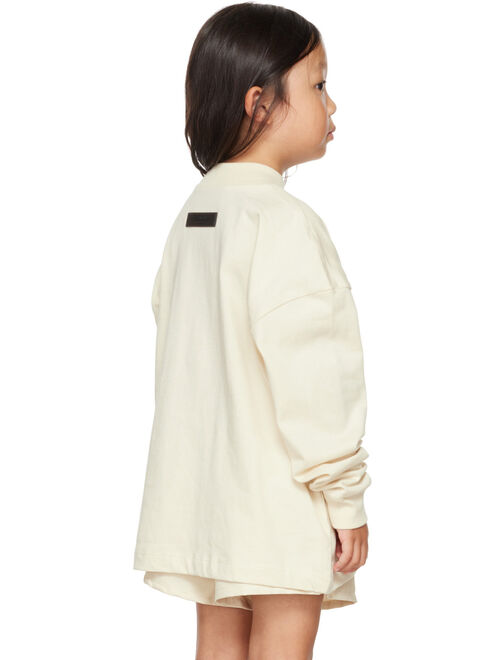 ESSENTIALS Kids Off-White Logo Long Sleeve T-Shirt