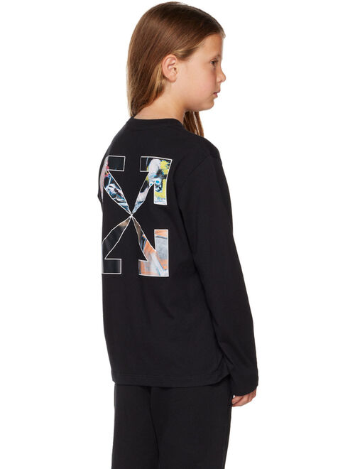 OFF-WHITE Kids Black Monster Arrow Long Sleeve T-Shirt