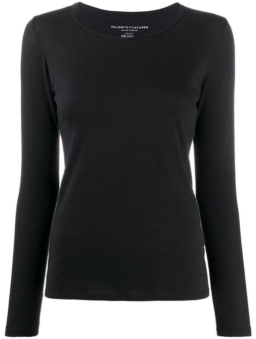 Majestic Filatures long sleeved round-neck top