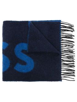 BOSS Armin jacquard logo scarf