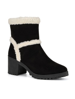 Olivia Miller Andrea Women's Sherpa Block Heel Boots