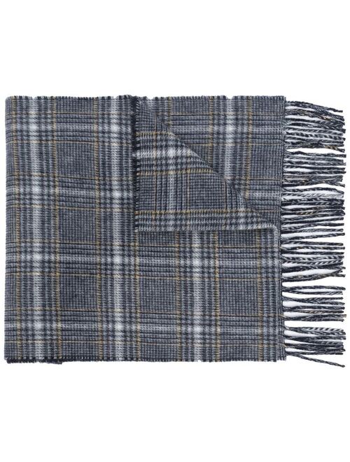 Johnstons of Elgin Joe plaid-check print scarf