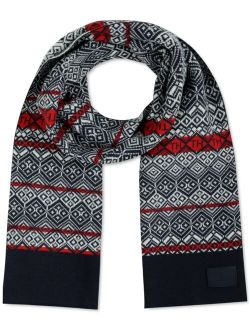 Men's Diamond Fair Isle Patterned Scarf