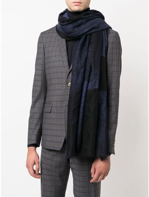 ETRO paisley-print frayed scarf