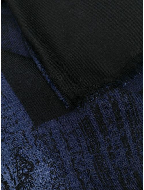 ETRO paisley-print frayed scarf