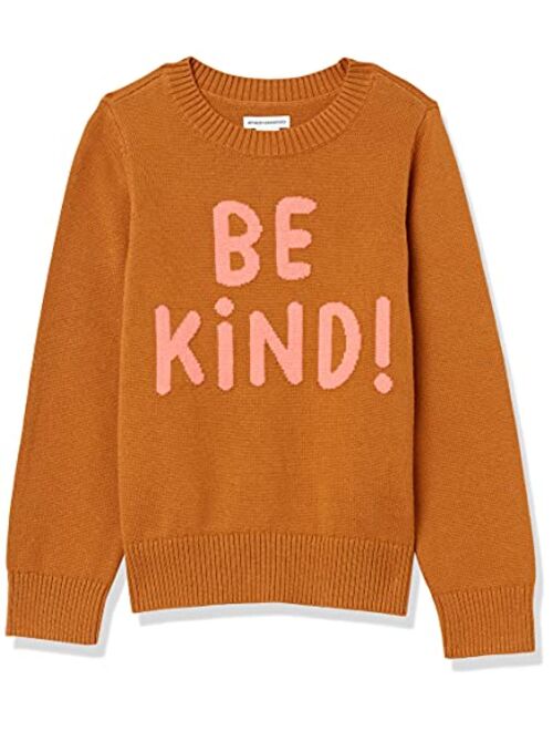 Amazon Essentials Girls and Toddlers' Pullover Crewneck Sweater