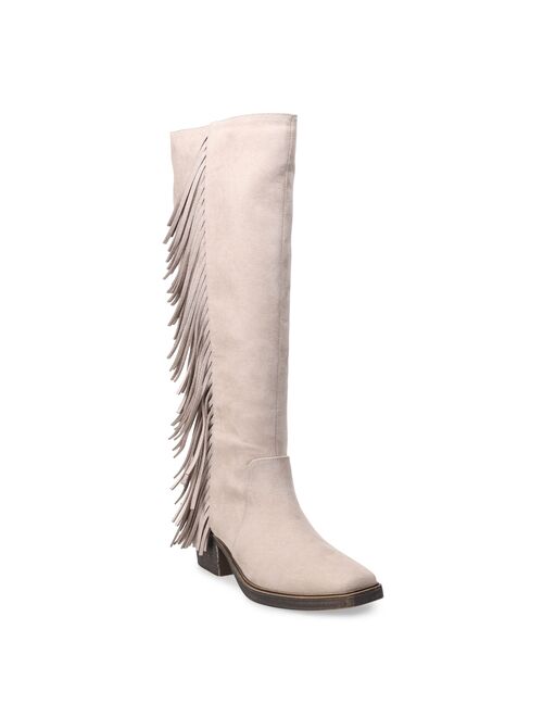 SO Singalong Women's Fringe Knee-High Boots